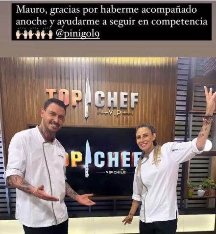 historia de Gissella agradeciéndole a Mauricio su participación en Top Chef Vip