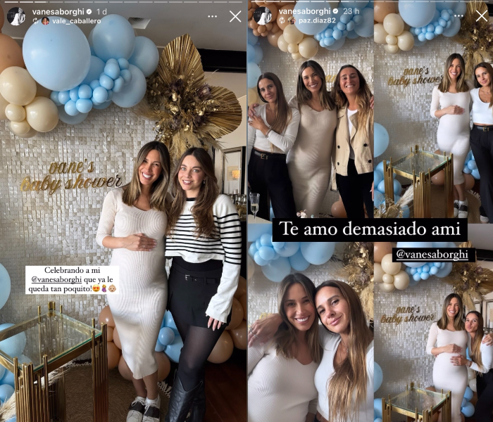 Celebración de baby shower de Vanesa Borghi 