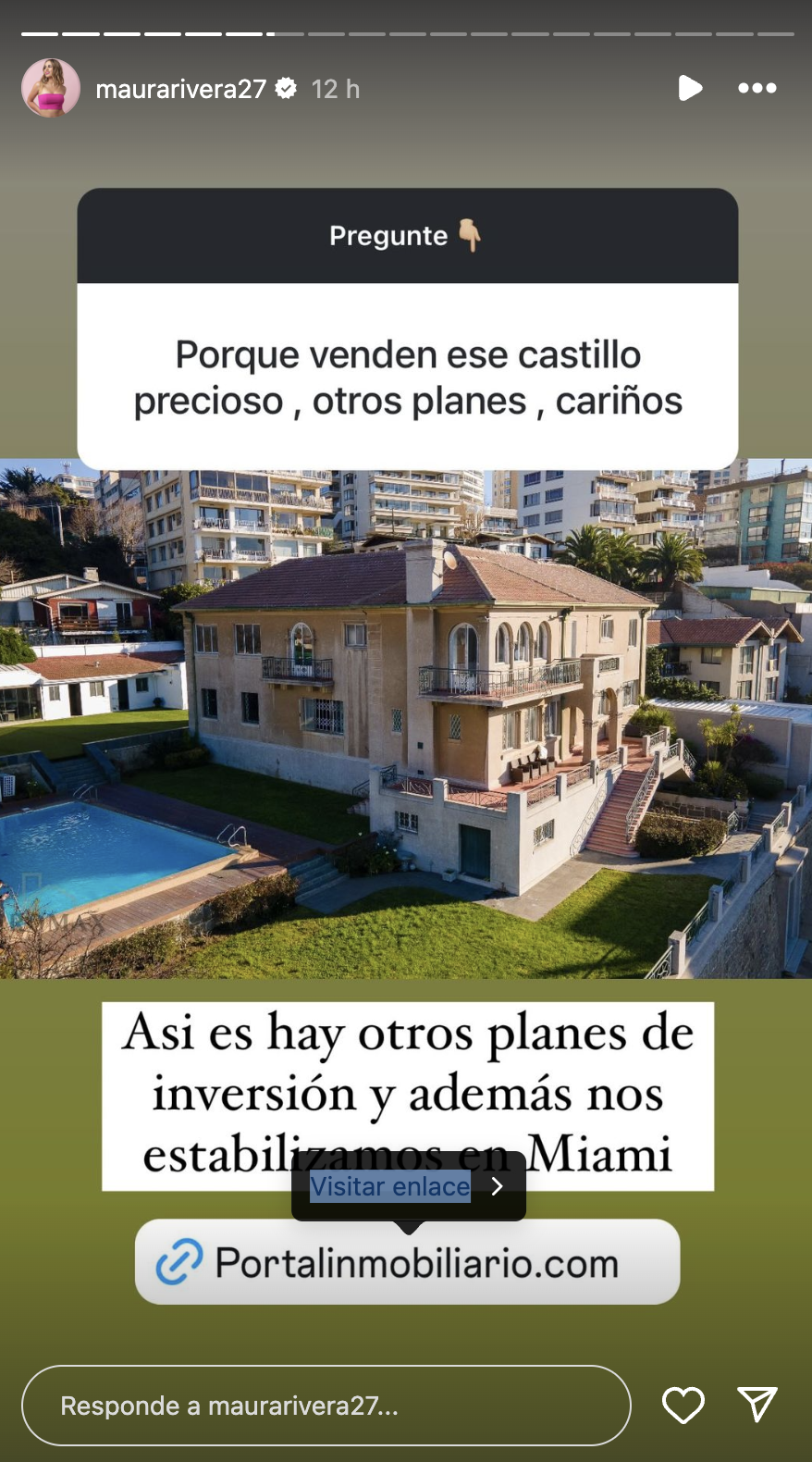 La bailarina habló de la venta de su casa en Viña del Mar