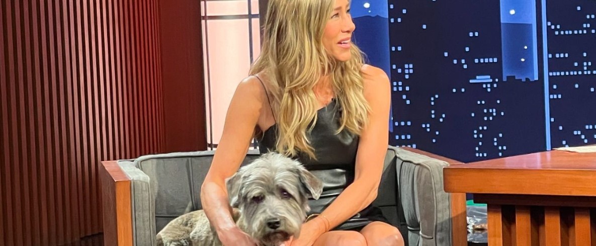 Jennifer Aniston promueve la adopción leyendo un cuento a sus perritos