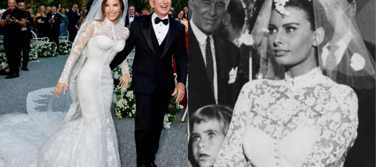 El vestido de novia de Lauren Sánchez tardó un año en diseñarse y se inspiró en una diva del cine italiano