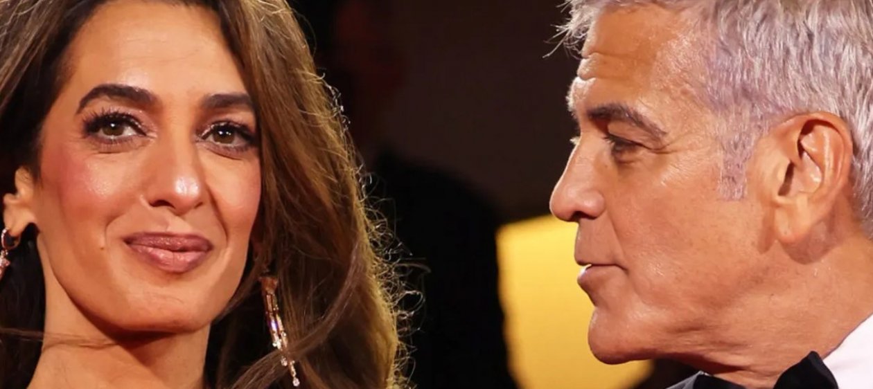 George y Amal Clooney protagonizan divertido momento en alfombra roja del Festival de Venecia