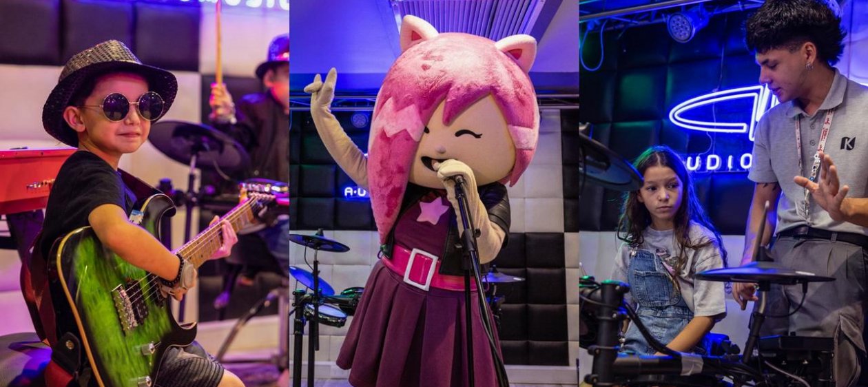 Nueva academia de música para niños abre sus puertas con escenario profesional y bandas en vivo